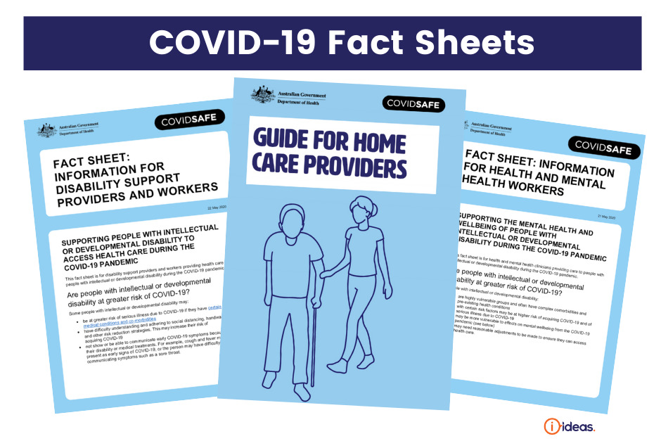 picture of covers of 3 fact sheets - with lots of words on them 